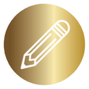 golden graphic of pen