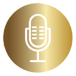 Golden graphic of microphone