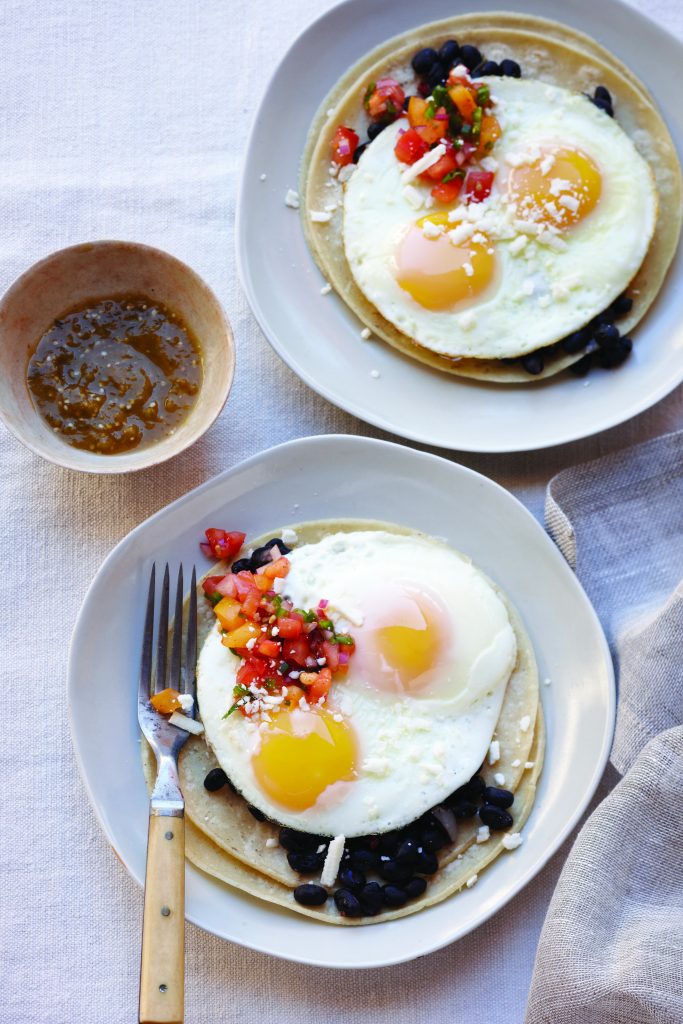 huevos rancheros on a plate