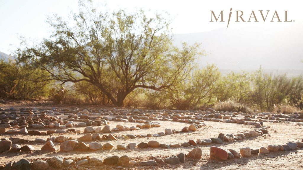 rock labyrinth with miraval logo