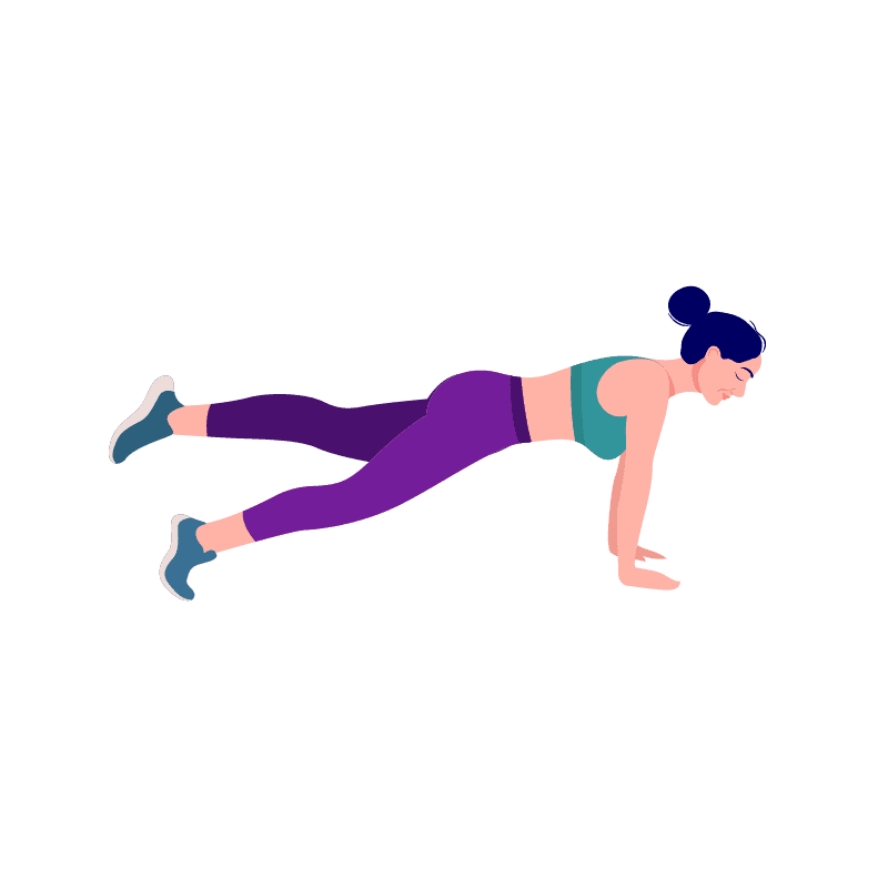 graphic of woman doing plank exercise