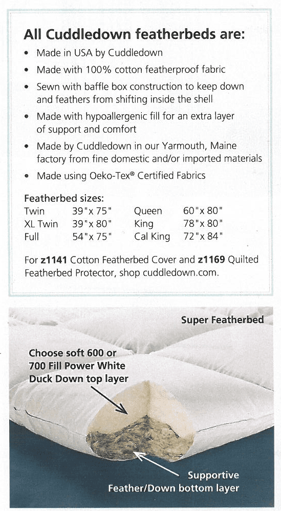 bedding information